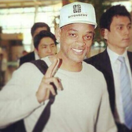 Will Smith dengan topi Giyongchy